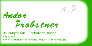 andor probstner business card